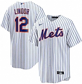 Mets 12 Francisco Lindor White Nike Cool Base Jersey Dzhi,baseball caps,new era cap wholesale,wholesale hats